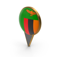 Flag Of Zambia Dual Side Location Pin PNG & PSD Images