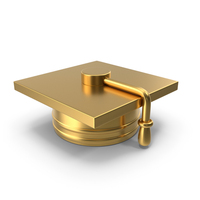 Graduation Cap Gold PNG & PSD Images