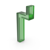 Green Plastic Ukrainian Letter Ґ PNG & PSD Images
