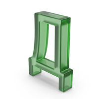 Green Plastic Ukrainian Letter Д PNG & PSD Images
