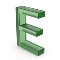 Green Plastic Ukrainian Letter Е PNG & PSD Images
