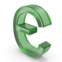 Green Plastic Ukrainian Letter Є PNG & PSD Images