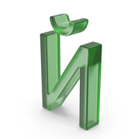 Green Plastic Ukrainian Letter Й PNG & PSD Images