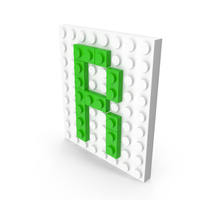 Building Toy Brick Letter R PNG & PSD Images