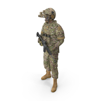 Soldier In Night Vision Goggles Green Camo Standing PNG & PSD Images