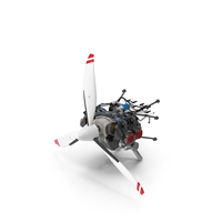 Aircraft Engine With Propeller PNG & PSD Images