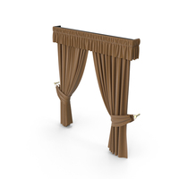 Classic Curtains with Valance PNG & PSD Images