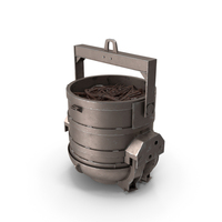 Industrial Charging Bucket With Scrap Metal PNG & PSD Images