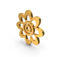 Assorted Flower Shape Icon Gold PNG & PSD Images