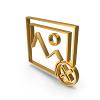 Delete Photo Frame Icon Gold PNG & PSD Images