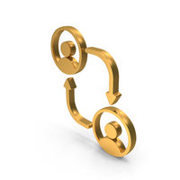 Employee Replacement Icon Gold PNG & PSD Images