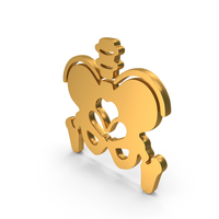 Hip Skeleton Anatomy Icon Gold PNG & PSD Images