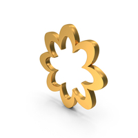 Out Line Assorted Flower Shape Icon Gold PNG & PSD Images