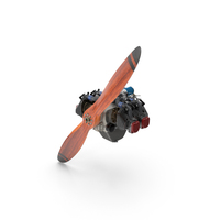Vintage Aircraft Propeller Engine PNG & PSD Images