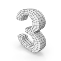 Wireframe Number 3 PNG & PSD Images