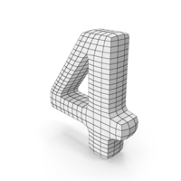 Wireframe Number 4 PNG & PSD Images