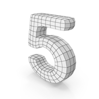 Wireframe Number 5 PNG & PSD Images