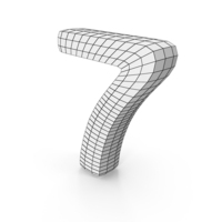 Wireframe Number 7 PNG & PSD Images