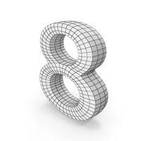 Wireframe Number 8 PNG & PSD Images