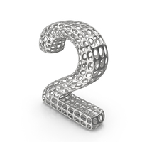 Abstract Silver Number 2 PNG & PSD Images