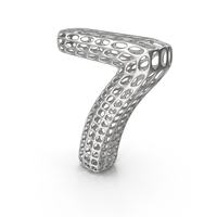 Abstract Silver Number 7 PNG & PSD Images