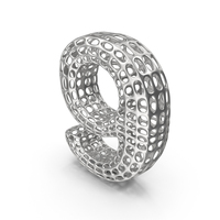 Abstract Silver Number 9 PNG & PSD Images