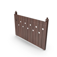 Fence With Heart Shape Cutouts PNG & PSD Images