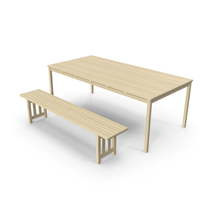 Ikea Angso Series Outdoor Table And Bench PNG & PSD Images