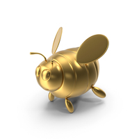 Cartoon Bee Gold Icon PNG & PSD Images