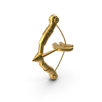 Bow And Arrow Gold Icon PNG & PSD Images
