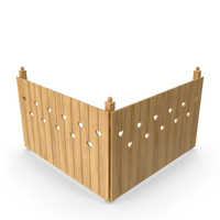 Fence With Heart Shape Cutouts PNG & PSD Images