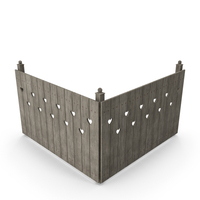 Old Fence With Heart Shape Cutouts PNG & PSD Images