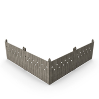 Old Fence With Heart Shape Cutouts PNG & PSD Images