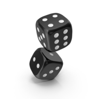 Flying Pair Dice Black PNG & PSD Images