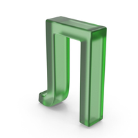 Green Plastic Ukrainian Letter Л PNG & PSD Images