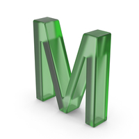 Green Plastic Ukrainian Letter М PNG & PSD Images