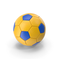 Football Soccer Ball Yellow Blue PNG & PSD Images