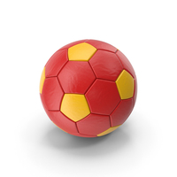Football Soccer Ball Red Yellow PNG & PSD Images
