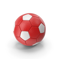 Football Soccer Ball Red White PNG & PSD Images