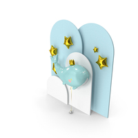 Balloon Composition With Whale Foil Inflatable Toy PNG & PSD Images