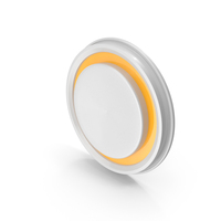 White And Orange Button PNG & PSD Images