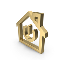 Smart Home Gold Icon PNG & PSD Images