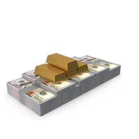 Gold Four Biscuits Dollar Money PNG & PSD Images