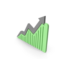 Growth Market Arrow Bar Chart PNG & PSD Images