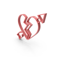 Heart Break Arrow Love Sign PNG & PSD Images