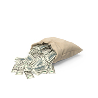 Money Bag Full Of Banknotes PNG & PSD Images