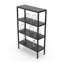 Storage Rack And Glass Jars PNG & PSD Images