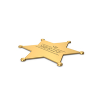 Gold Sheriff Badge PNG & PSD Images