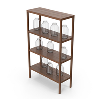Wooden Storage Rack And Jars PNG & PSD Images