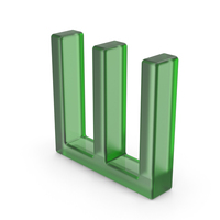 Green Plastics Ukrainian Letter Ш PNG & PSD Images
